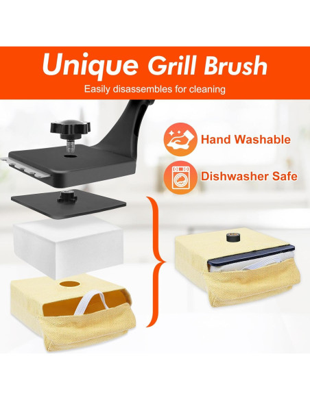 Cepillo Limpiador de Parrilla DR DAPPER B24E1 44.7cm