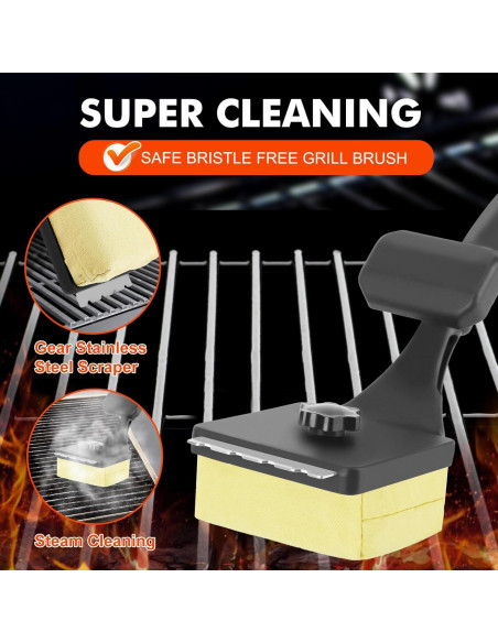 Cepillo Limpiador de Parrilla DR DAPPER B24E1 44.7cm