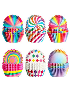 Forros de Cupcake Desechables CHENGU 600 Piezas Multicolor