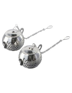 Infusores de Té de Acero Inoxidable Pokinge - 2 Piezas con Cadena