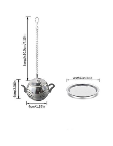 Infusores de Té de Acero Inoxidable Pokinge - 2 Piezas con Cadena