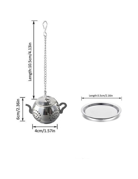 Infusores de Té de Acero Inoxidable Pokinge - 2 Piezas con Cadena