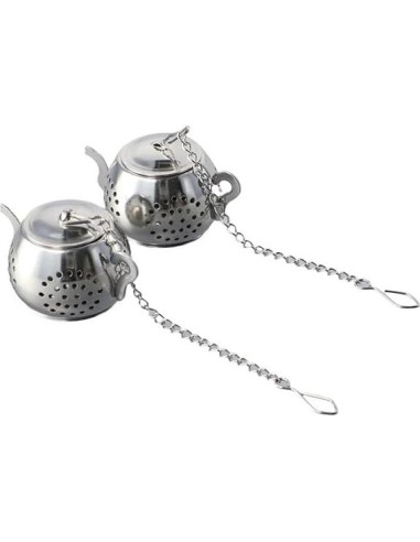 Infusores de Té de Acero Inoxidable Pokinge - 2 Piezas con Cadena