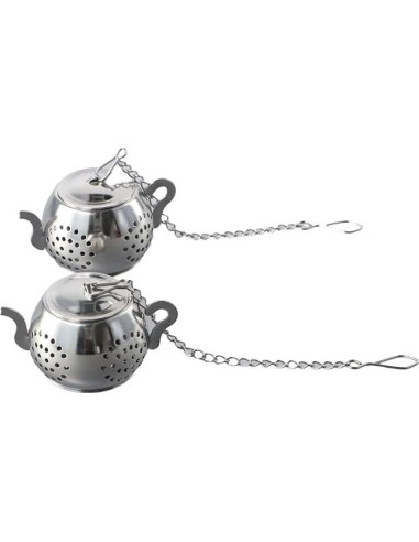Infusores de Té de Acero Inoxidable Pokinge - 2 Piezas con Cadena