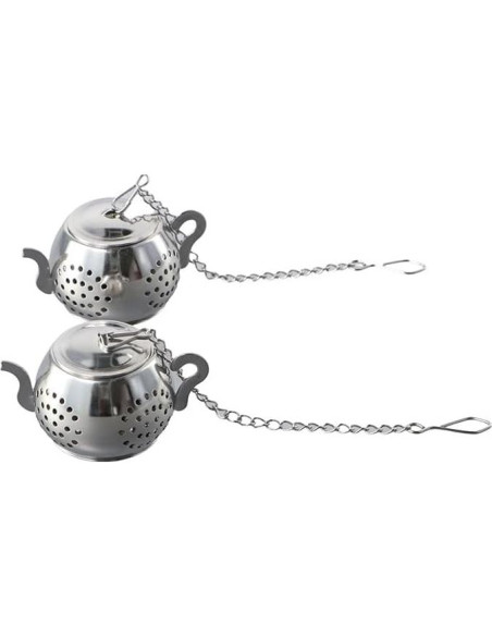 Infusores de Té de Acero Inoxidable Pokinge - 2 Piezas con Cadena