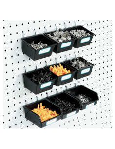 Cajas para Tablero Perforado FRIMOONY 12 Piezas con Ganchos