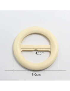 10 Anillos de Clip de Bufanda de Madera Natural ccHuDE 2