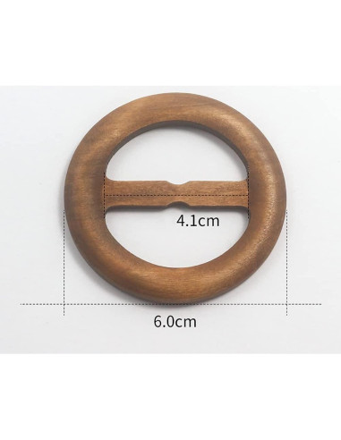 10 Anillos de Clip de Bufanda de Madera Natural ccHuDE