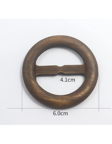 10 Anillos de Clip de Bufanda de Madera Natural ccHuDE