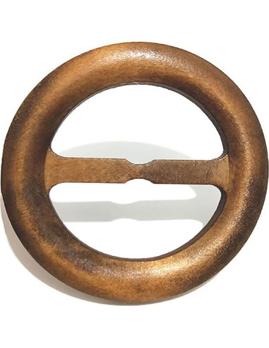 10 Anillos de Clip de Bufanda de Madera Natural ccHuDE