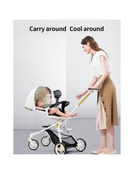 Ventilador Portátil Recargable GOTOTO para Cochecito - 3 Velocidades, 2000mAh Ventilador Portátil Recargable GOTOTO para Cochecito - 3 Velocidades, 2000mAh