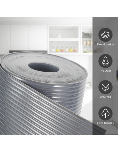 Forro de Estante Antideslizante EAQQWWY 30.48cm x 1.52m Gris 2