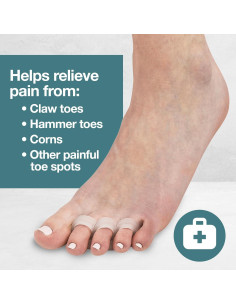 Corrector de Dedo en Martillo ZenToes - Soporte Firme Transparente - Paquete de 4 2