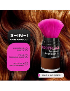 Rootflage Retoque de Raíces Polvo Cobre Oscuro 68g - Cobertura Instantánea 2