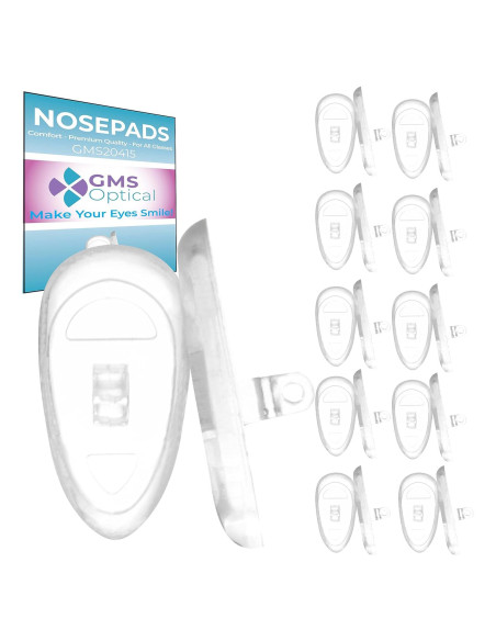 Almohadillas de nariz de silicona GMS Optical - 10 pares 15mm