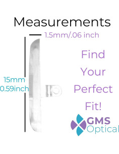 Almohadillas de nariz de silicona GMS Optical - 10 pares 15mm 2