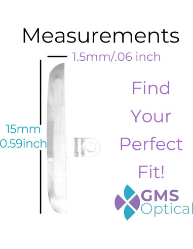 Almohadillas de nariz de silicona GMS Optical - 10 pares 15mm