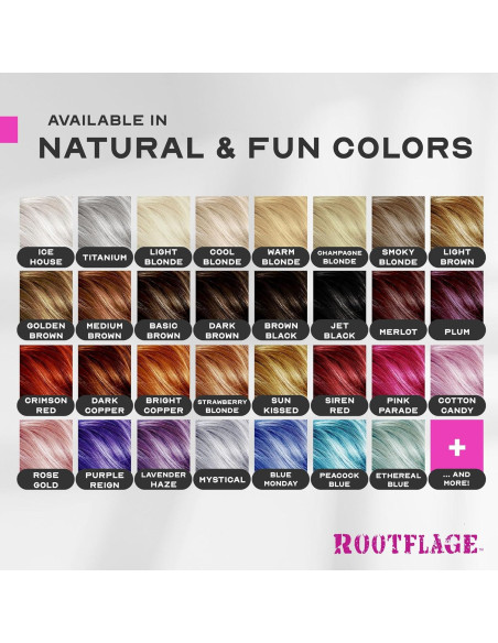 Rootflage Retoque de Raíces Polvo Cobre Oscuro 68g - Cobertura Instantánea