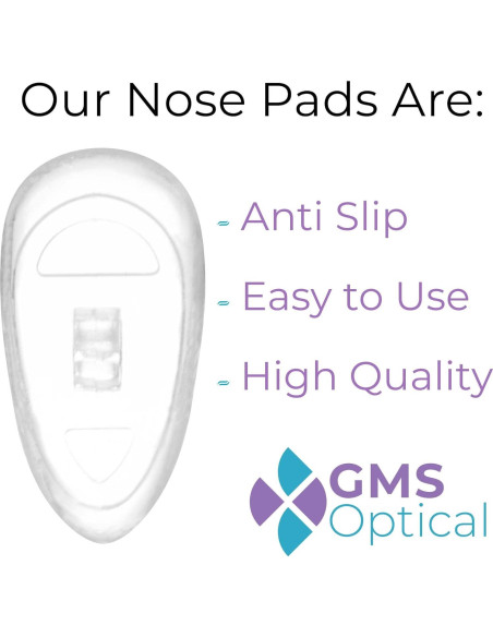 Almohadillas de nariz de silicona GMS Optical - 10 pares 15mm
