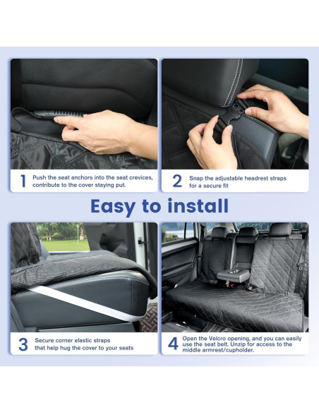 Cubierta de Asiento Trasero ALLANSING Negro 900D Impermeable