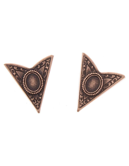 Puntas de Collar Bezel Cobre Antiguo Unisex para Camisas