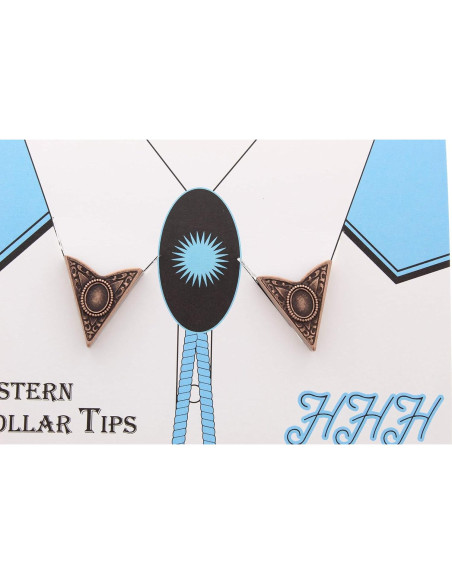 Puntas de Collar Bezel Cobre Antiguo Unisex para Camisas