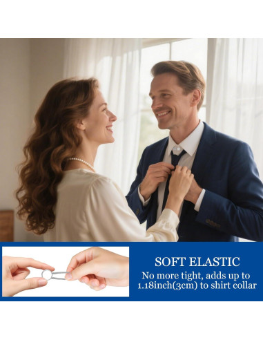 16 Extensores de Cuello para Camisas de Hombre BADAO Ajustables