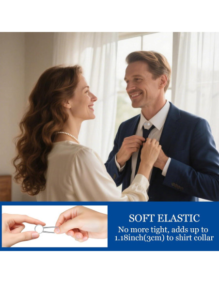 16 Extensores de Cuello para Camisas de Hombre BADAO Ajustables