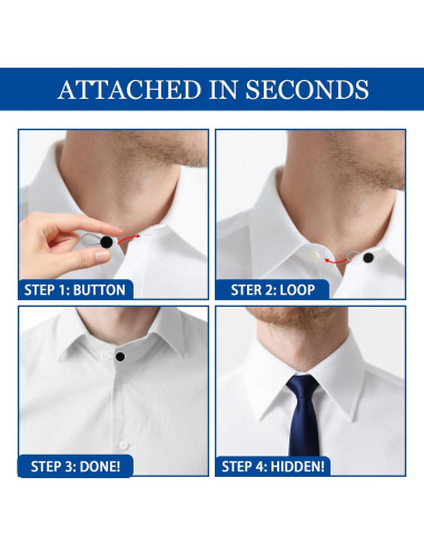 16 Extensores de Cuello para Camisas de Hombre BADAO Ajustables