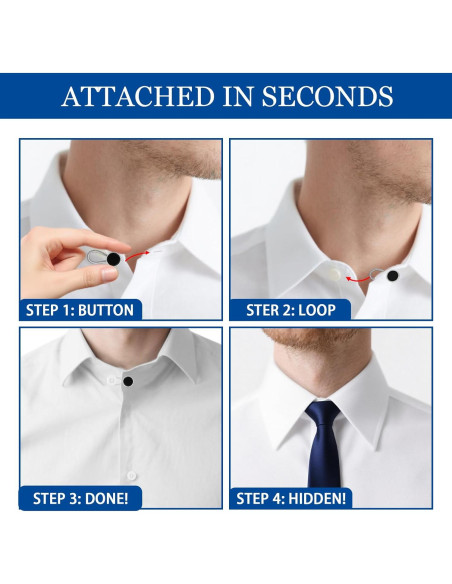 16 Extensores de Cuello para Camisas de Hombre BADAO Ajustables