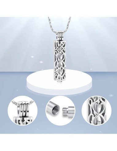 Collar de Urna de Cremación Imrsanl Plata para Cenizas
