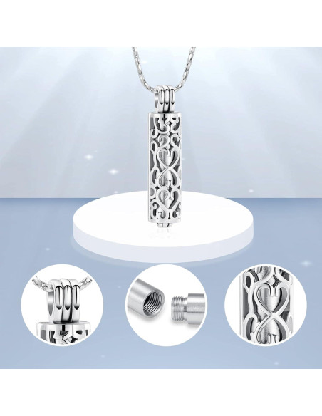 Collar de Urna de Cremación Imrsanl Plata para Cenizas