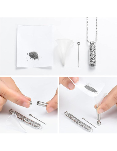 Collar de Urna de Cremación Imrsanl Plata para Cenizas