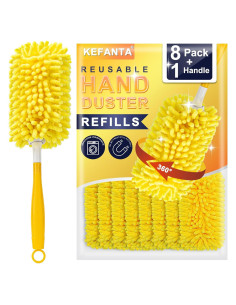 Repuestos de Plumero Reutilizables KeFanta 8 Pcs con Mango