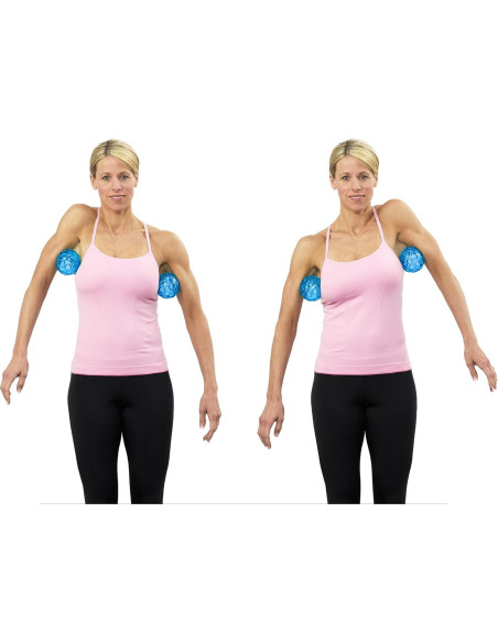 Conjunto de Pelotas Texturizadas Azules OPTP - 8 cm para Masaje