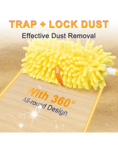 Repuestos de Plumero Reutilizables KeFanta 8 Pcs con Mango