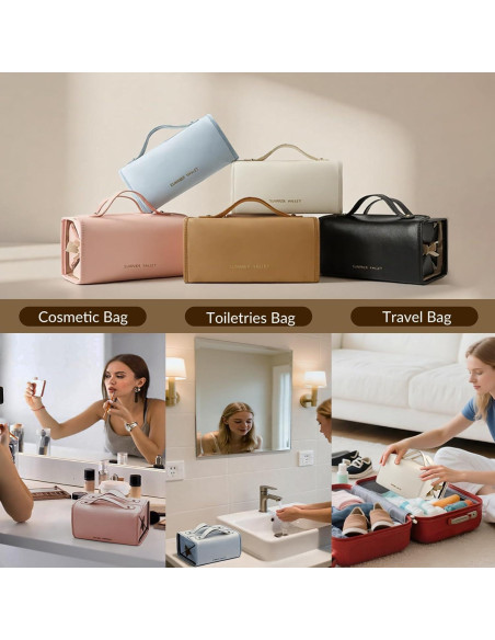 Bolsa de Maquillaje de Viaje YDR Azul 4 en 1 Organizador 24x12x12 cm