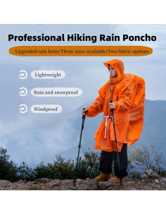 Poncho de Lluvia 3FULGEAR para Adultos, Impermeable y Ligero 2