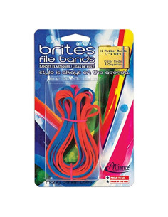 Bandas Elásticas de Colores Alliance Rubber 07750 - Paquete de 12