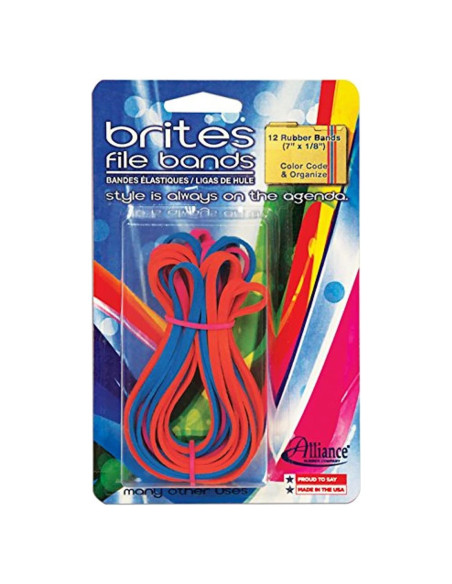 Bandas Elásticas de Colores Alliance Rubber 07750 - Paquete de 12