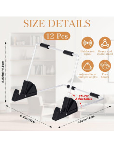 Soporte de Exhibición de Libros Metal Blulu 12 Pzas 16.5x15.5cm 2