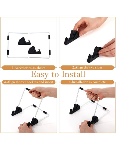 Soporte de Exhibición de Libros Metal Blulu 12 Pzas 16.5x15.5cm