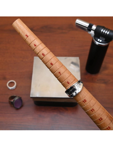 Palo de Anillo de Madera The Beadsmith - Medidor Antideslizante