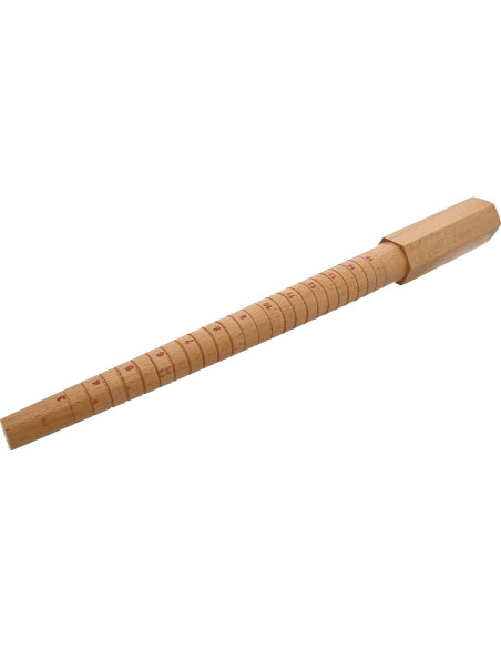 Palo de Anillo de Madera The Beadsmith - Medidor Antideslizante