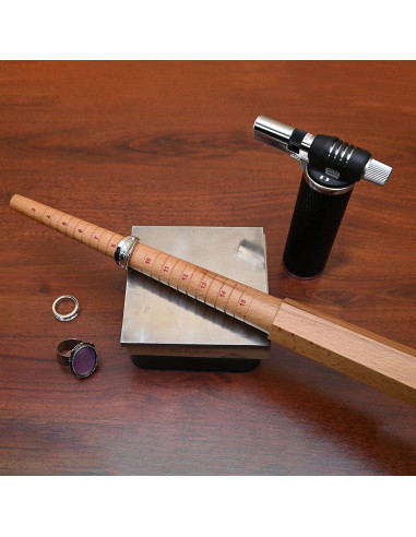 Palo de Anillo de Madera The Beadsmith - Medidor Antideslizante