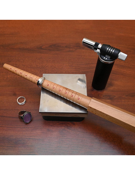 Palo de Anillo de Madera The Beadsmith - Medidor Antideslizante