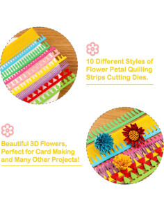 Troqueles de Quilling 3D Briartw 10 Pcs + 4 Herramientas 2