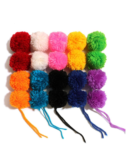 20 Pompones de Hilo Acrílico 5 cm - Decoración DIY LF