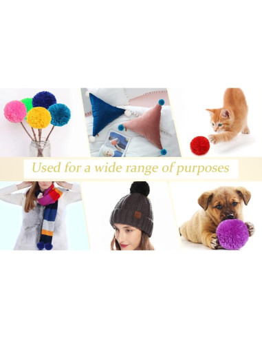20 Pompones de Hilo Acrílico 5 cm - Decoración DIY LF