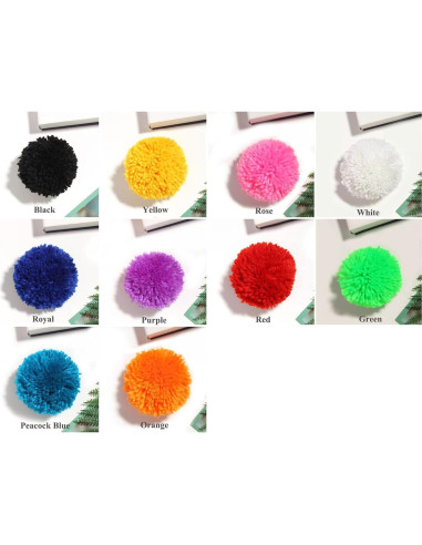 20 Pompones de Hilo Acrílico 5 cm - Decoración DIY LF